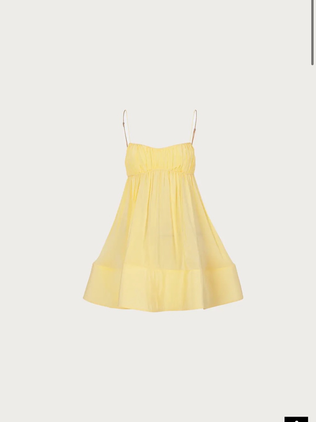 Yellow Spaghetti-Strap Mini Dress